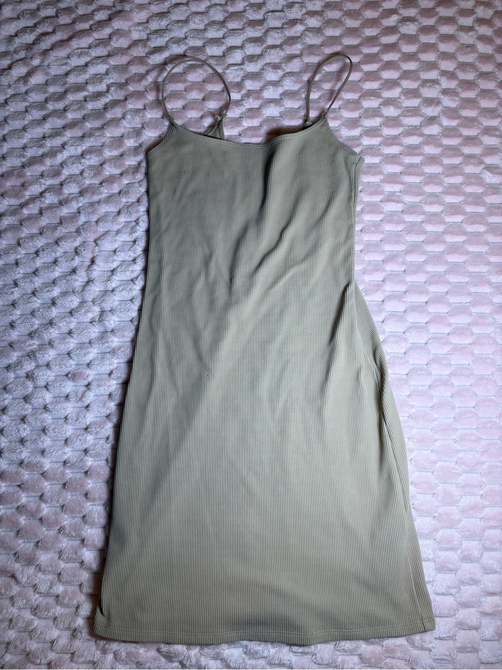 Abercrombie & Finch Spaghetti Strap Ribbed Bodycon Dress